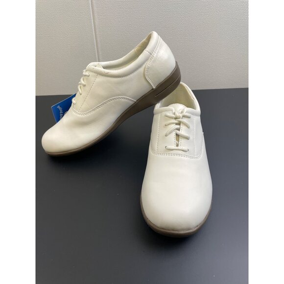 DR SCHOLLS Womens White Color Block Odor Control Cushioned Back To It Round Toe Wedge Lace-Up Sneakers Shoes M